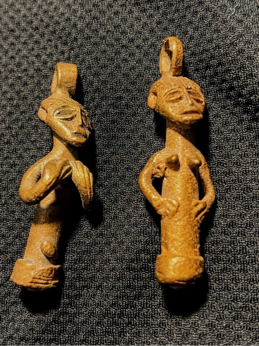 African Tribal Brass Pendants